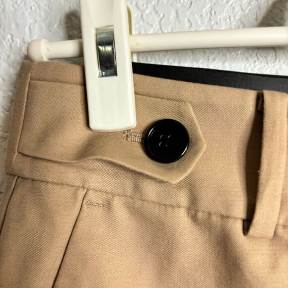 Ann Taylor Devine Flat Front Straight Slim Flare Leg Dress Khaki Pants 10T - Picture 3 of 11